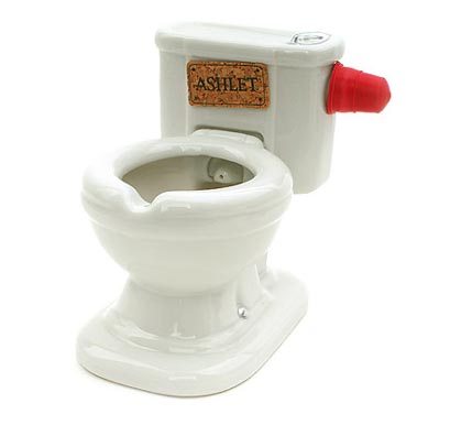 韓國創意家居-馬桶造型的煙灰缸