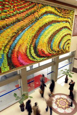 潔麗雅巨幅毛巾浮雕壁畫