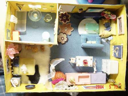 用鞋盒做出來的創意房子