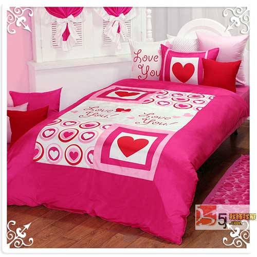 心心相印愛意濃濃的甜美床品