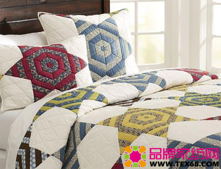 拼花床品打造夏日時尚簡約臥室