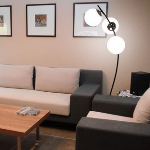 現代簡約風玻璃落地燈