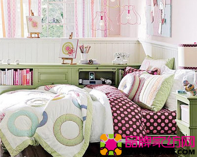 拼花床品打造時尚簡約臥室