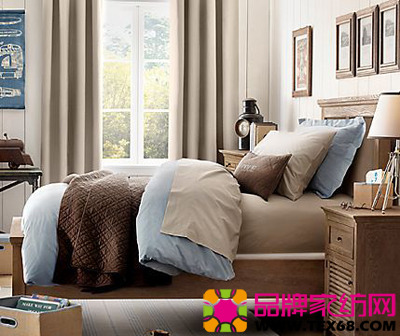 雅致床品讓男士臥室充滿朝氣