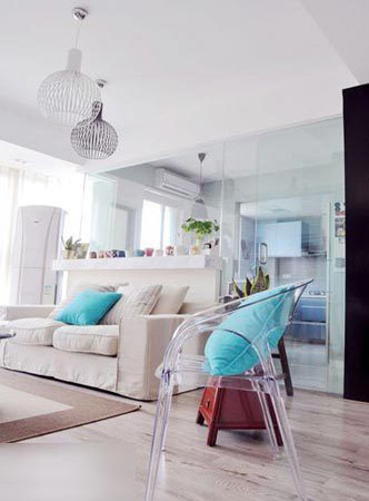 80后的藍(lán)色調(diào)地中海新房