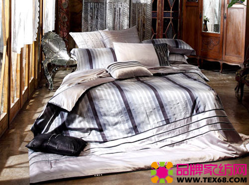 條紋床品讓臥室滲透時尚格調