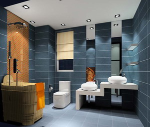 瓷磚組合時尚衛浴新妝容
