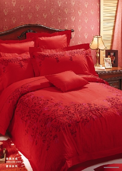 安睡寶家紡婚慶系列床品展示