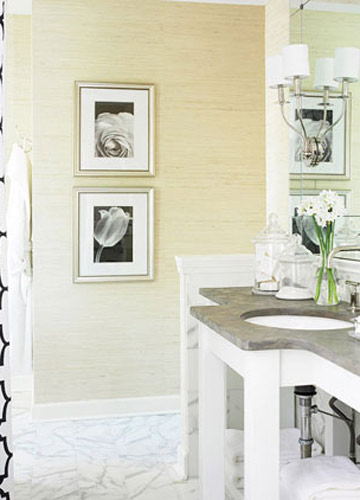 壁紙打造時尚浪漫浴室