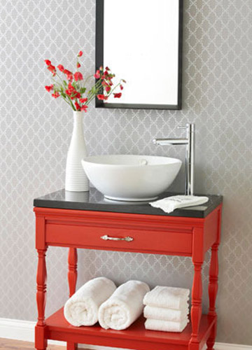 壁紙打造時尚浪漫浴室