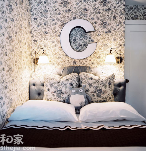 9款韓式花樣壁紙打造臥室背景墻(1)
