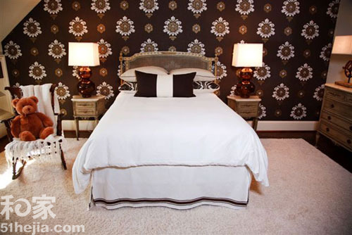 9款韓式花樣壁紙打造臥室背景墻(3)