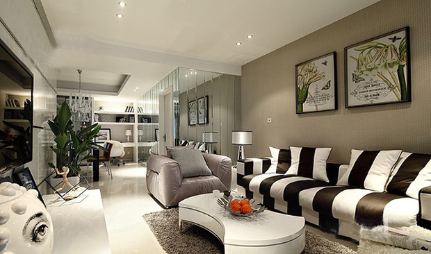 巧用鏡面做裝飾82平時尚大氣2居