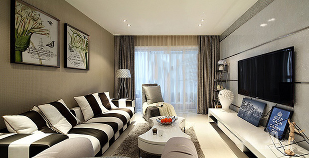 巧用鏡面做裝飾82平時尚大氣2居