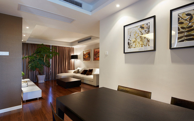 半包6萬裝87平時尚3居兒童書房合并