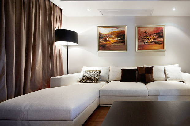 半包6萬裝87平時尚3居兒童書房合并