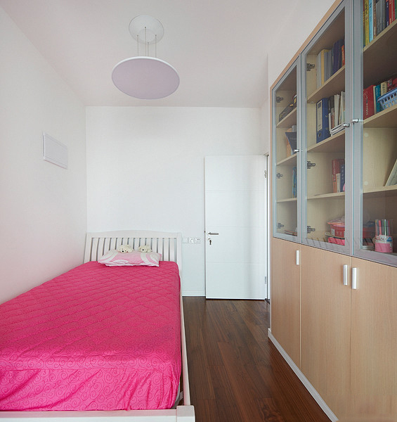 半包6萬裝87平時尚3居兒童書房合并