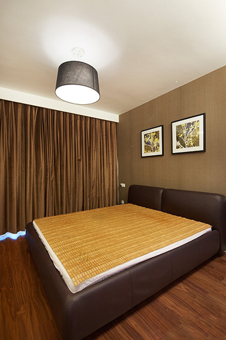 半包6萬裝87平時尚3居兒童書房合并