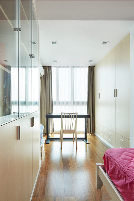 半包6萬裝87平時尚3居兒童書房合并