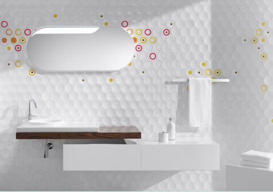 時尚新穎立體浴室墻壁