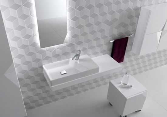 時尚新穎立體浴室墻壁