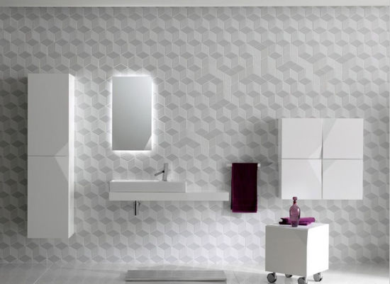 時尚新穎立體浴室墻壁