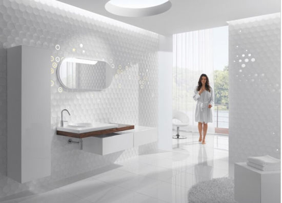 時尚新穎立體浴室墻壁