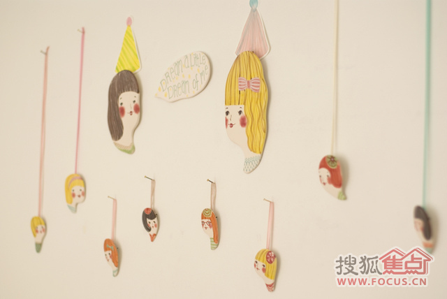 可愛動漫人物臉譜生動陶藝裝飾品