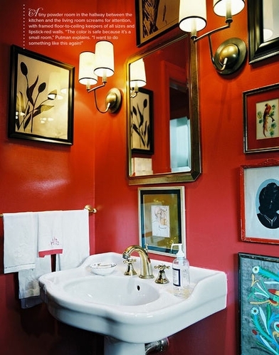 紅色衛(wèi)浴空間冬日的定制浪漫(3)