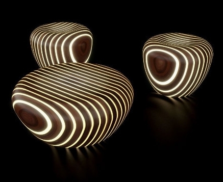 木質LED咖啡桌設計