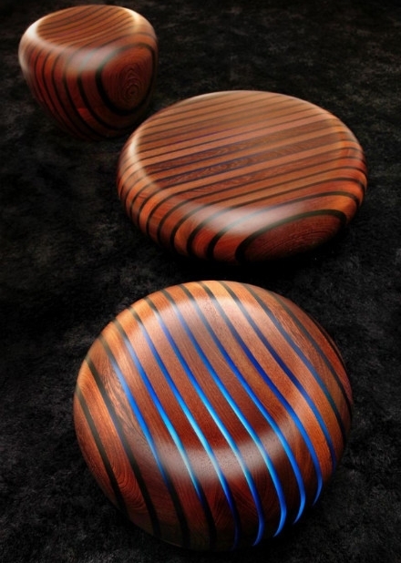 木質LED咖啡桌設計