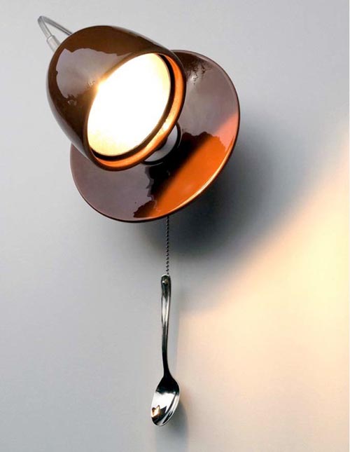 咖啡杯壁燈