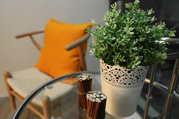 50平時(shí)尚公寓電視墻暗藏廚衛(wèi)