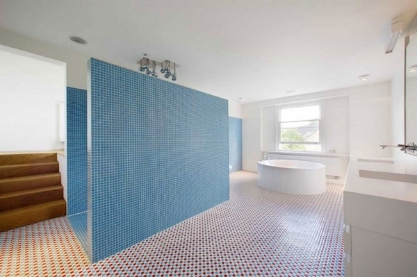 強烈對比色英國倫敦雪佛龍住宅設計